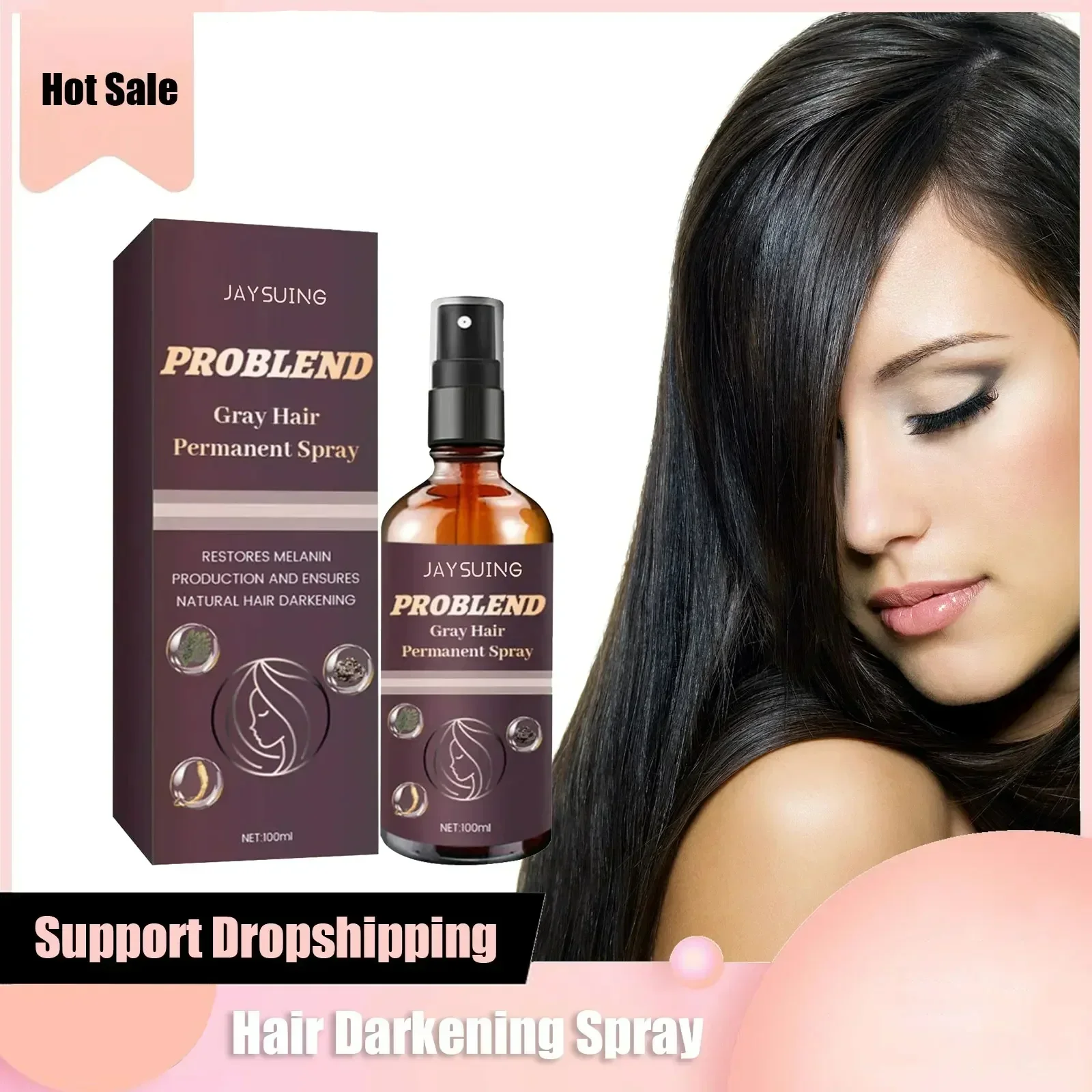 Hair Darkening Spray White Gray Hair To Black Melanin Repair Anti Loss Scalp Nourishing Strengthen Hair Roots Glitter Serum
Hair Darkening Spray White Gray Hair To Black Melanin Repair Anti Loss Scalp Nourishing Strengthen Hair Roots Glitter Serum