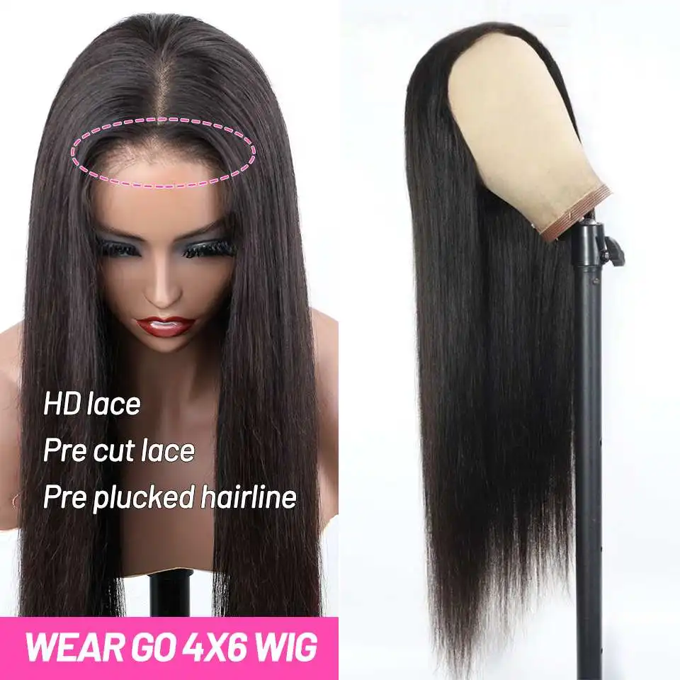 100% Human Hair Wigs 4x6 Glueless Hd Lace Front Wig Straight Pre Plucked 4x6 HD Lace Closure Glueless Wig Easy To Wear Yarra
100% Human Hair Wigs 4x6 Glueless Hd Lace Front Wig Straight Pre Plucked 4x6 HD Lace Closure Glueless Wig Easy To Wear Yarra