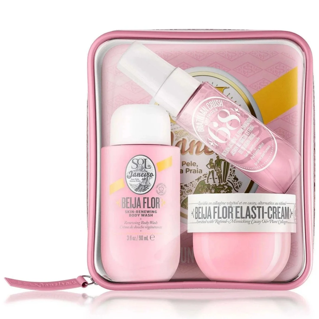 Sol de Janeiro Jet Set 3-Piece Travel Body Care Kit with Body Wash, Elasti-Cream & Cheirosa 68 Mist
Sol de Janeiro Jet Set 3-Piece Travel Body Care Kit with Body Wash, Elasti-Cream & Cheirosa 68 Mist