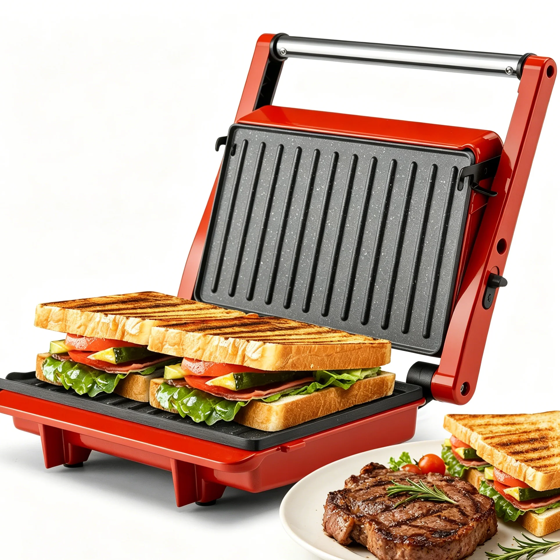 1000W Electric Sandwich Maker Panini Press Grill 180° Open Non-Stick Plates Easy Clean Breakfast Machine 120V US Plug
1000W Electric Sandwich Maker Panini Press Grill 180° Open Non-Stick Plates Easy Clean Breakfast Machine 120V US Plug