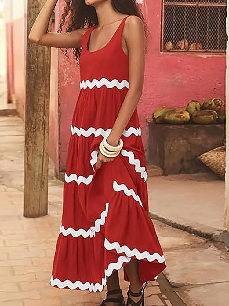 Round Neck Loose Fit Women Holiday Dress Casual Female Summer Sleeveless Print Dress Streetwear A Line Party Club Maxi Dresses
Round Neck Loose Fit Women Holiday Dress Casual Female Summer Sleeveless Print Dress Streetwear A Line Party Club Maxi Dresses