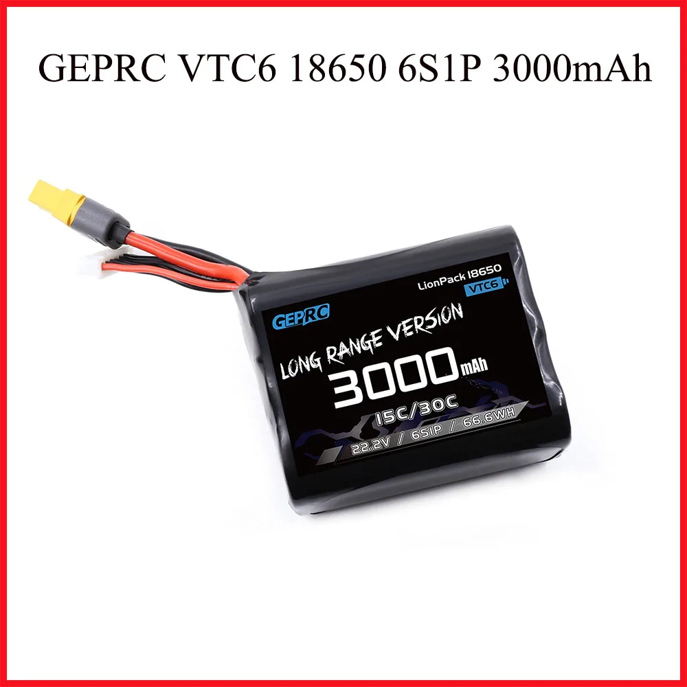 GEPRC VTC6 18650 6S1P 3000mA литий-полимерный аккумулятор 1 шт. XT30/XT60 для FPV дрона аксессуары для применения игрушка/лодка/Квадрокоптер
GEPRC VTC6 18650 6S1P 3000mA литий-полимерный аккумулятор 1 шт. XT30/XT60 для FPV дрона аксессуары для применения игрушка/лодка/Квадрокоптер