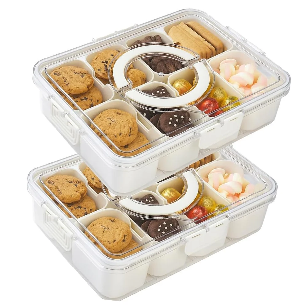 Разделенная коробка для закусок с крышкой и ручкой — поднос для хранения продуктов с 8 сетками, портативная коробка для закусок для фруктов, овощей и пикника на вечеринке
Разделенная коробка для закусок с крышкой и ручкой — поднос для хранения продуктов с 8 сетками, портативная коробка для закусок для фруктов, овощей и пикника на вечеринке