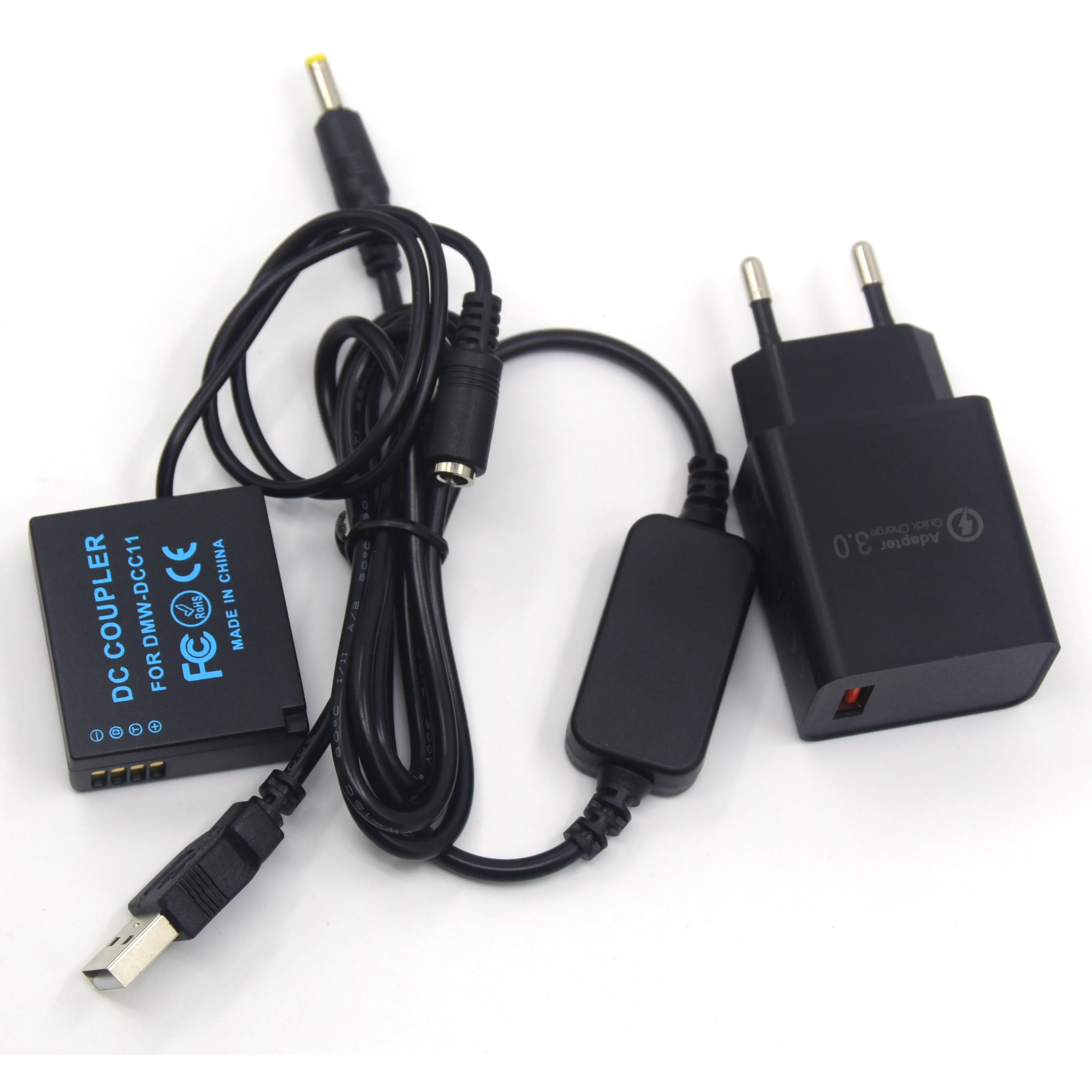 QC3.0 Charger + USB Power Cable + BLG10 BLE9 Dummy Battery DMW-DCC11 for Lumix GF5 GF6 GX100 GX110 GX86CGK GX7 Mark II ZS60 TZ85
QC3.0 Charger + USB Power Cable + BLG10 BLE9 Dummy Battery DMW-DCC11 for Lumix GF5 GF6 GX100 GX110 GX86CGK GX7 Mark II ZS60 TZ85