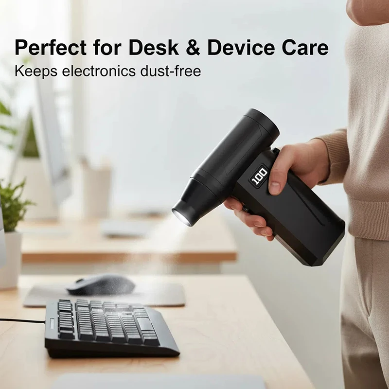 300000RPM Powerful Air Blower 100-Gear Speed High-Power Brushless Turbo Fan Jet Cordless Electric Air Duster For Keyboard Cleani
300000RPM Powerful Air Blower 100-Gear Speed High-Power Brushless Turbo Fan Jet Cordless Electric Air Duster For Keyboard Cleani