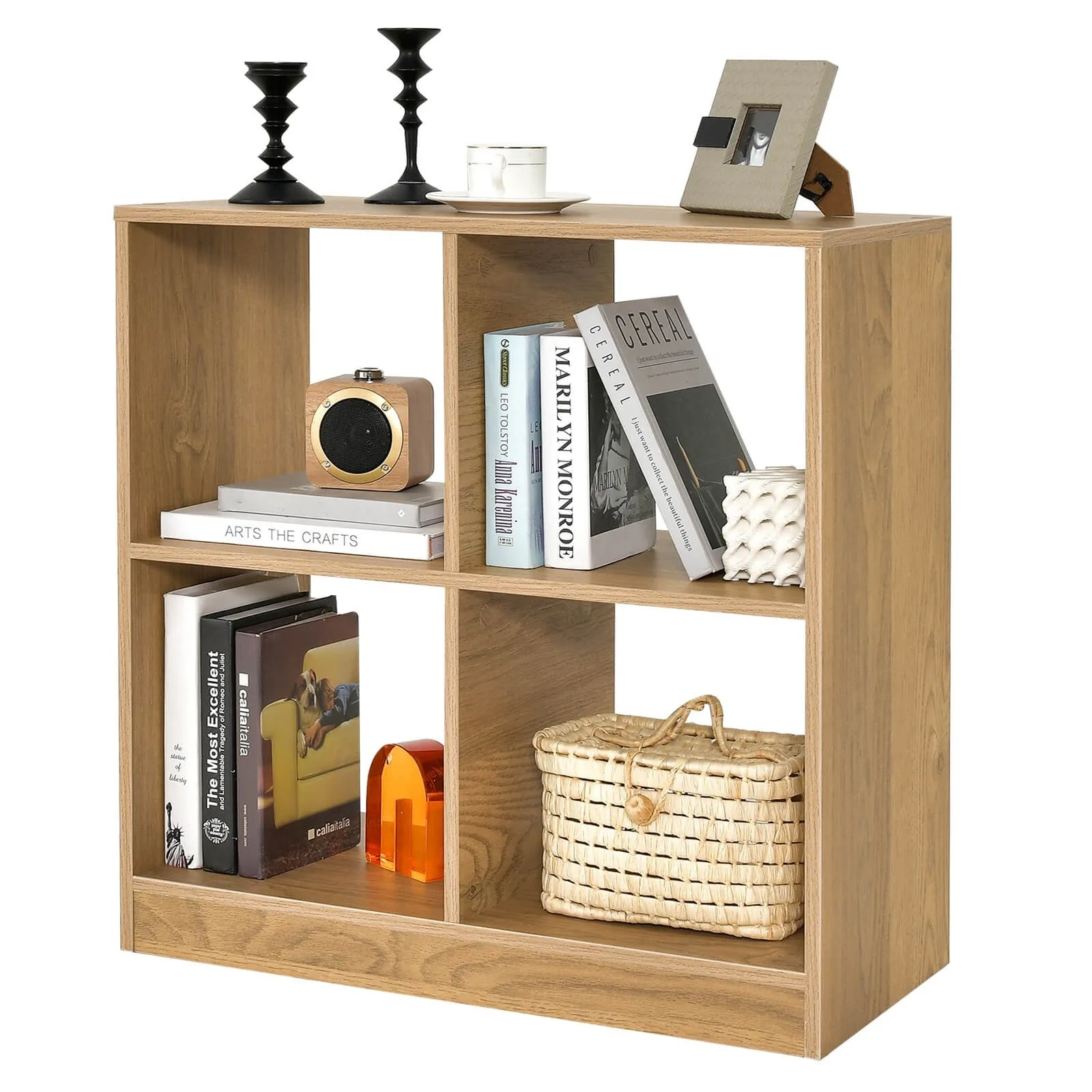 Kids Toy Storage Organizer 4-Cube Wooden Display Bookcase w/Anti-toppling Device
Kids Toy Storage Organizer 4-Cube Wooden Display Bookcase w/Anti-toppling Device