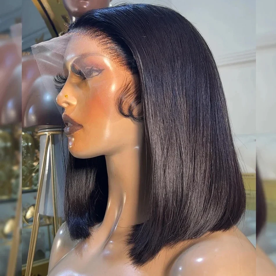 13X4 Lace Frontal Human Hair Wig Bone Straight Short Bob Wig 4x4 Lace Closure Wig With Baby Hair 250% Density For Black Women
13X4 Lace Frontal Human Hair Wig Bone Straight Short Bob Wig 4x4 Lace Closure Wig With Baby Hair 250% Density For Black Women