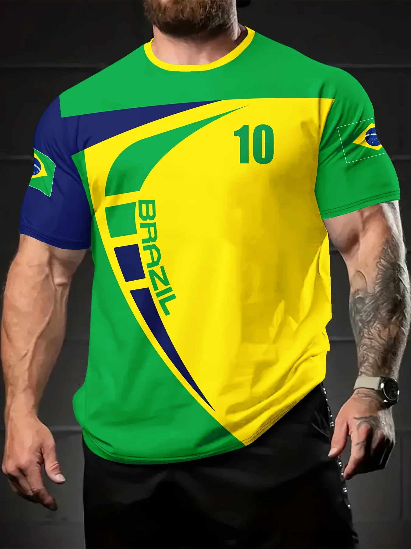 Футболка с коротким рукавом с бразильским принтом для мужчин и женщин, модный топ с круглым вырезом для спорта, быстросохнущая повседневная одежда, на лето
Футболка с коротким рукавом с бразильским принтом для мужчин и женщин, модный топ с круглым вырезом для спорта, быстросохнущая повседневная одежда, на лето