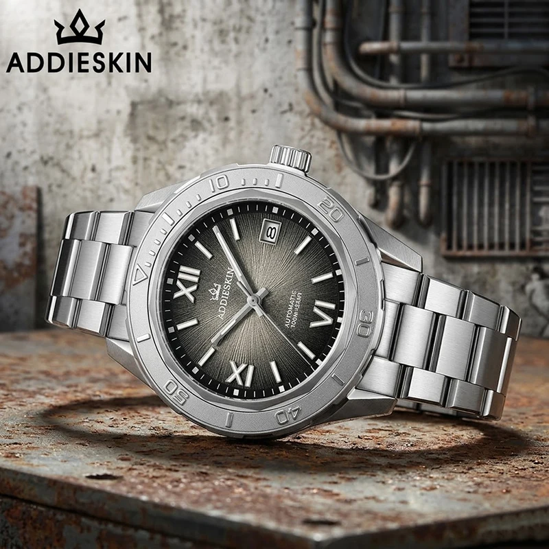 ADDIESKIN K002 Men's Automatic Watch Black Gray Dial Industrial Mechanical 100m Waterproof Sapphire Crystal Miyota 9015 Luminous
ADDIESKIN K002 Men's Automatic Watch Black Gray Dial Industrial Mechanical 100m Waterproof Sapphire Crystal Miyota 9015 Luminous