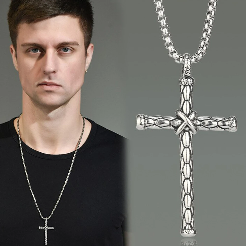 Men's Stainless Steel Cross Pendant Necklace - 2.3mm Box Chain, 59cm Length, Durable & Stylish Religious Jewelry
Men's Stainless Steel Cross Pendant Necklace - 2.3mm Box Chain, 59cm Length, Durable & Stylish Religious Jewelry