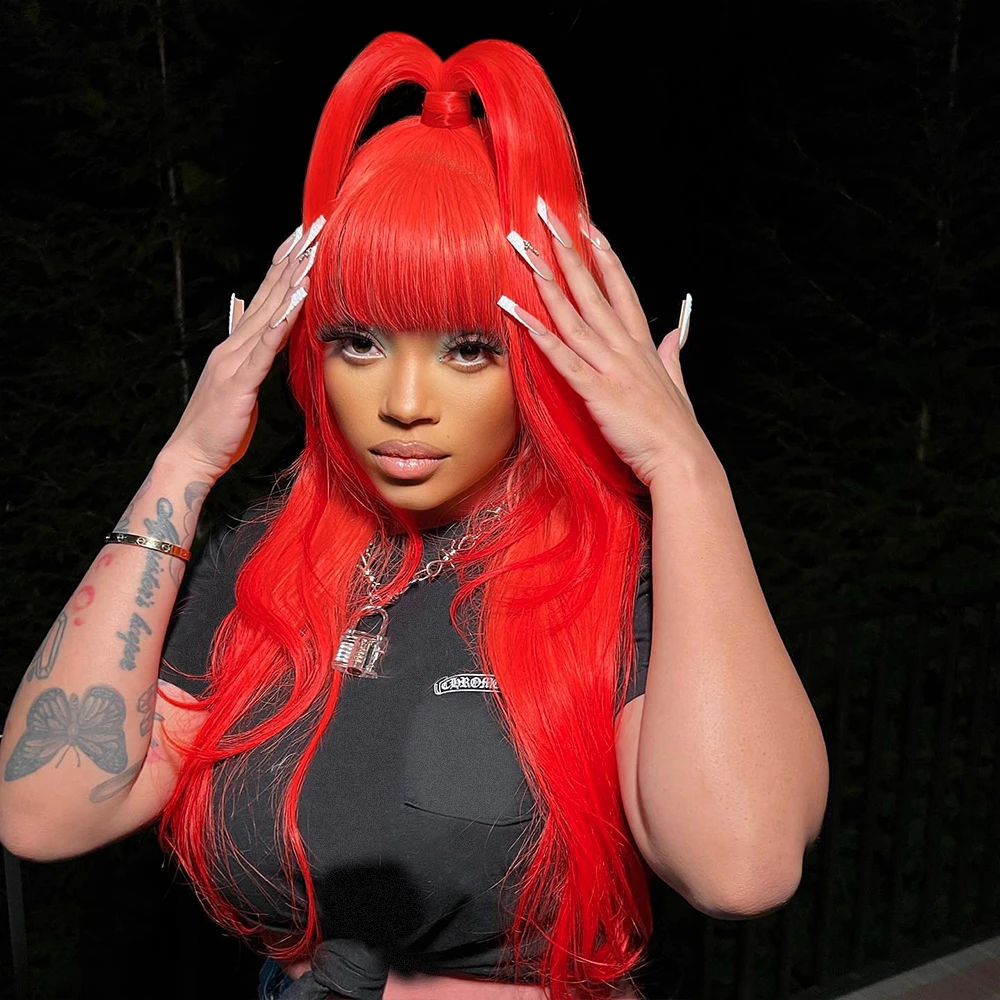 13X6 Hot Red Transparent Lace Front Wig Human Hair Straight Pre Plucked Blonde Colored Red 13X4 Lace Frontal Wigs For Women
13X6 Hot Red Transparent Lace Front Wig Human Hair Straight Pre Plucked Blonde Colored Red 13X4 Lace Frontal Wigs For Women