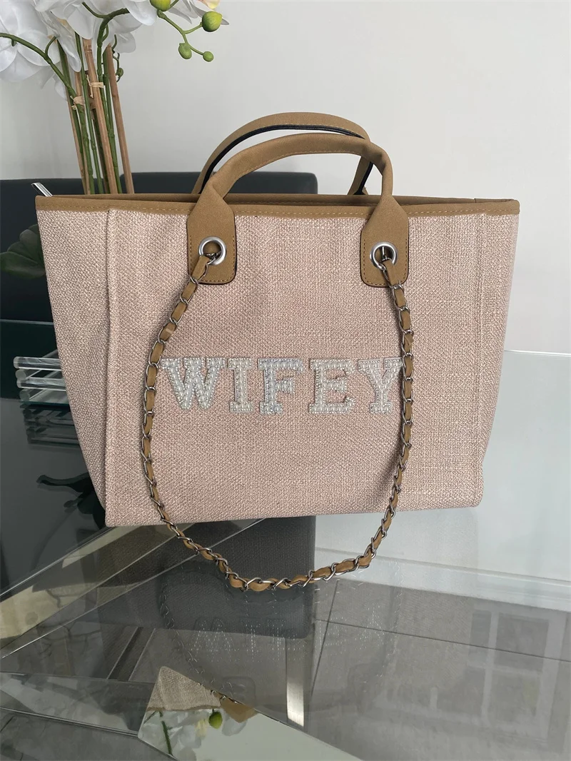 Personalised Shoulder Tote Bag, Women's Handbag, Beach Bag, Customized Hand Bag, Canvas Bag, Gifts For her, Chain tote bag
Personalised Shoulder Tote Bag, Women's Handbag, Beach Bag, Customized Hand Bag, Canvas Bag, Gifts For her, Chain tote bag