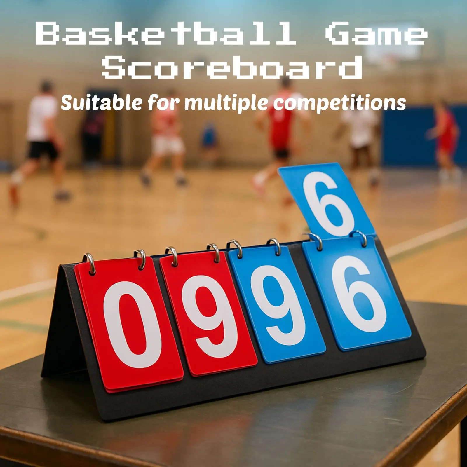 Basketball Sports Scoreboard Portable Red Blue 4-Digits Score Keeper Sports Competition Scoreboard Flip Number Score Board
Basketball Sports Scoreboard Portable Red Blue 4-Digits Score Keeper Sports Competition Scoreboard Flip Number Score Board