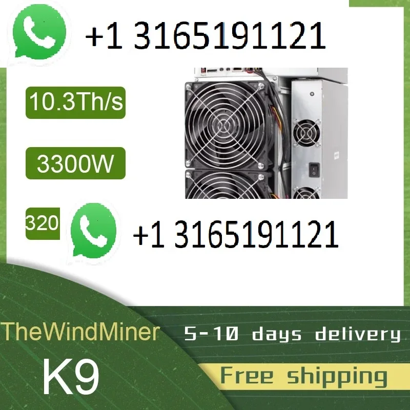 S. FAST SELLING BUY 5 GET 3 FREE New THEWINDMINER K9 10.3T KAS Miner KAS-Kaspa kHeavyHash Air-cooling Miner
S. FAST SELLING BUY 5 GET 3 FREE New THEWINDMINER K9 10.3T KAS Miner KAS-Kaspa kHeavyHash Air-cooling Miner