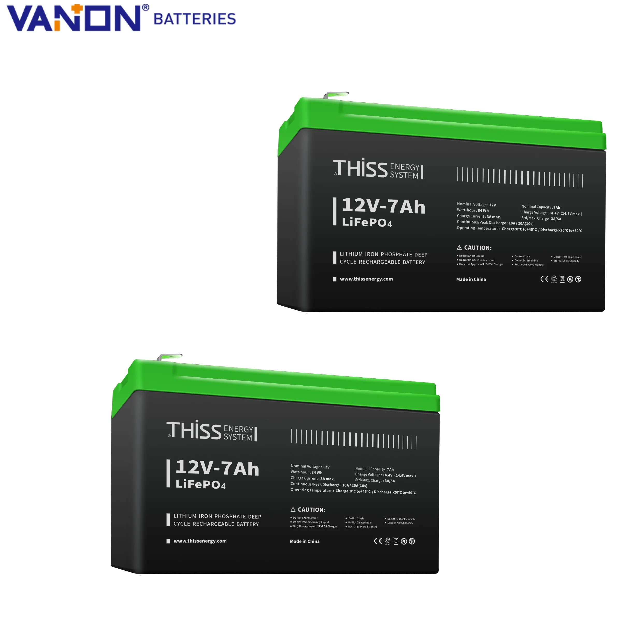 2PCS lithium LiFePO4 12V 7Ah storage battery, with built-in BMS, over 4000 cycles, output Solar Generator for Garden Party
2PCS lithium LiFePO4 12V 7Ah storage battery, with built-in BMS, over 4000 cycles, output Solar Generator for Garden Party