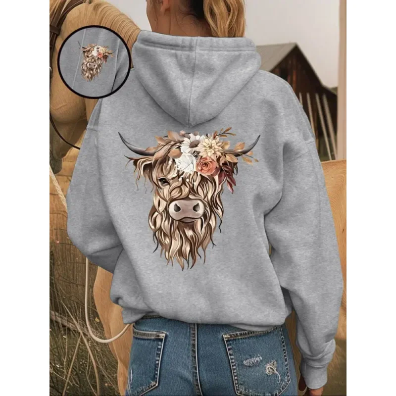 Милый пуловер с рисунком коровы Хайленд с цветочным принтом, толстовка большого размера с короткими рукавами и круглым вырезом, уличная одежда унисекс Y2K Harajuku Aesthetic
Милый пуловер с рисунком коровы Хайленд с цветочным принтом, толстовка большого размера с короткими рукавами и круглым вырезом, уличная одежда унисекс Y2K Harajuku Aesthetic