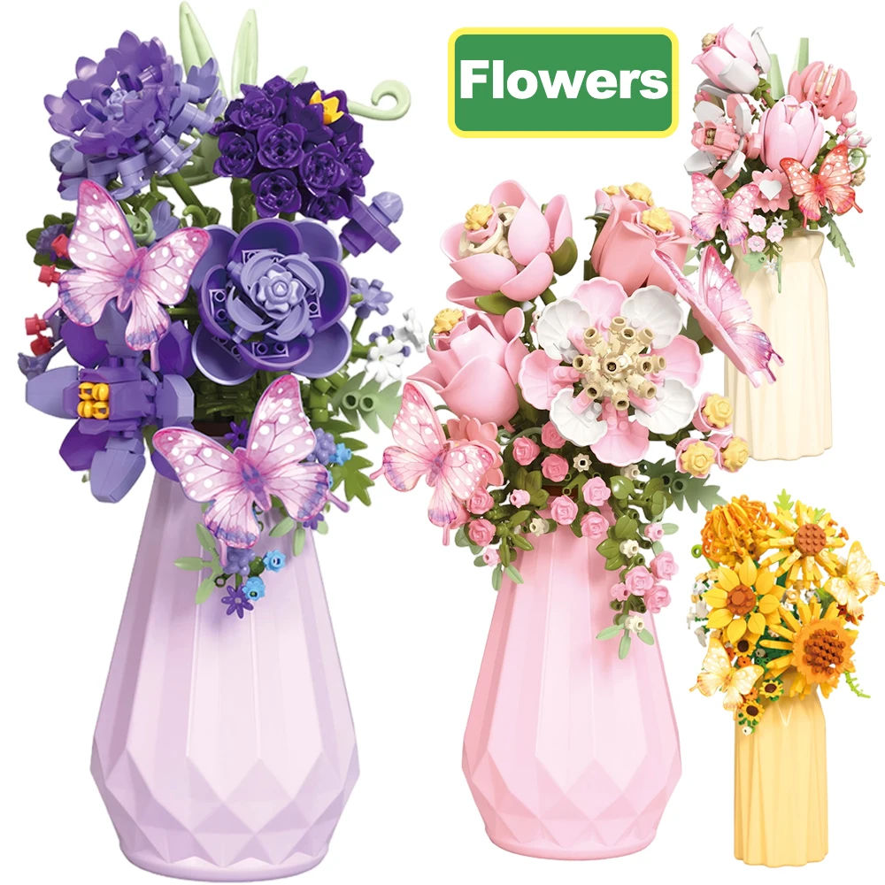 MOC Bunch of Flowers Model Building Blocks City Romantic Home Desktop Botanical Decoration Bricks Educational Toys Girls Gifts
MOC Bunch of Flowers Model Building Blocks City Romantic Home Desktop Botanical Decoration Bricks Educational Toys Girls Gifts