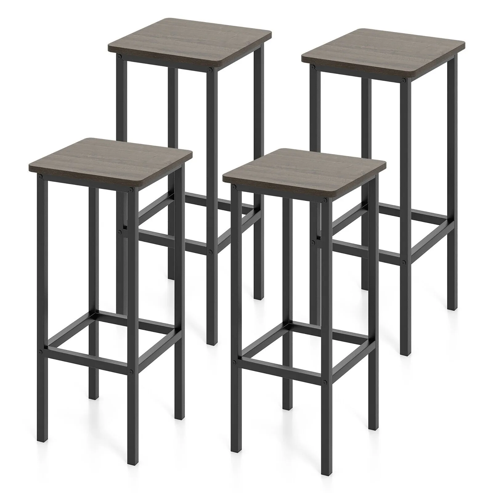 4PCS 26'' Bar Stool Set w/ Metal Frame Footrest Backless Counter Height Stool
4PCS 26'' Bar Stool Set w/ Metal Frame Footrest Backless Counter Height Stool