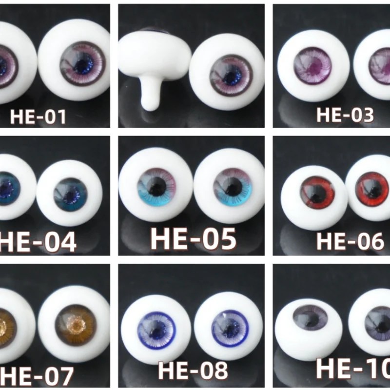 HE Series Newest BJD Glass Eyes Size 6MM 8MM 10MM 12MM 14MM 16MM 18MM 20CM Hand Made Doll Eyeballs Round Eyes With Handle
HE Series Newest BJD Glass Eyes Size 6MM 8MM 10MM 12MM 14MM 16MM 18MM 20CM Hand Made Doll Eyeballs Round Eyes With Handle
