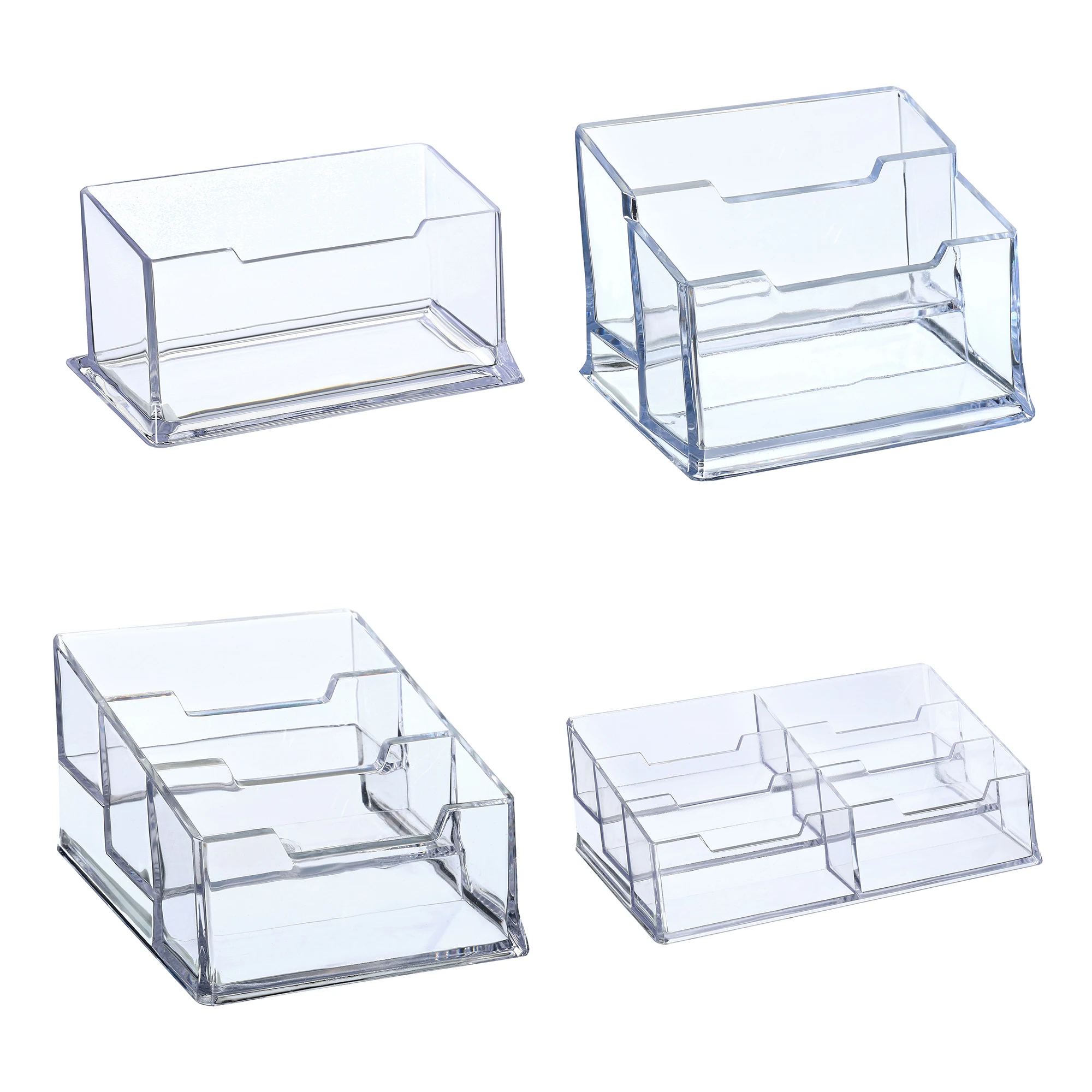 Plastic Business Card Holder 1/2/3/6 Slot Desktop Name Cards Display Stand Card Case Box for Office Desk Fits 60 Business Cards
Plastic Business Card Holder 1/2/3/6 Slot Desktop Name Cards Display Stand Card Case Box for Office Desk Fits 60 Business Cards