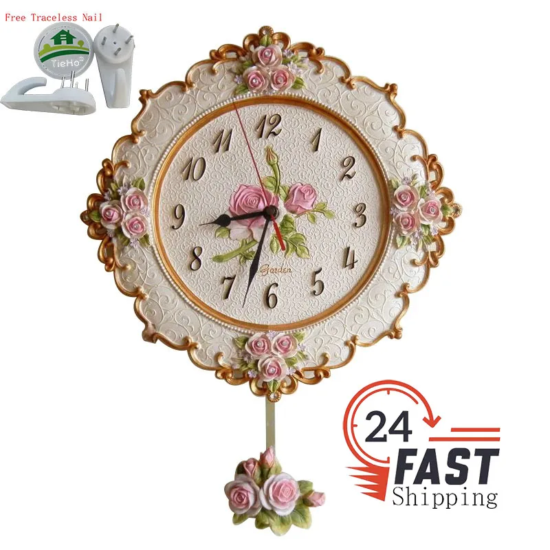 EU Resin Round Wall Clock Mute Rose Rim Watch Pendulum Wall Clocks Living Room Wall Decor Fashion 3D Flower Timer часы настенные
EU Resin Round Wall Clock Mute Rose Rim Watch Pendulum Wall Clocks Living Room Wall Decor Fashion 3D Flower Timer часы настенные