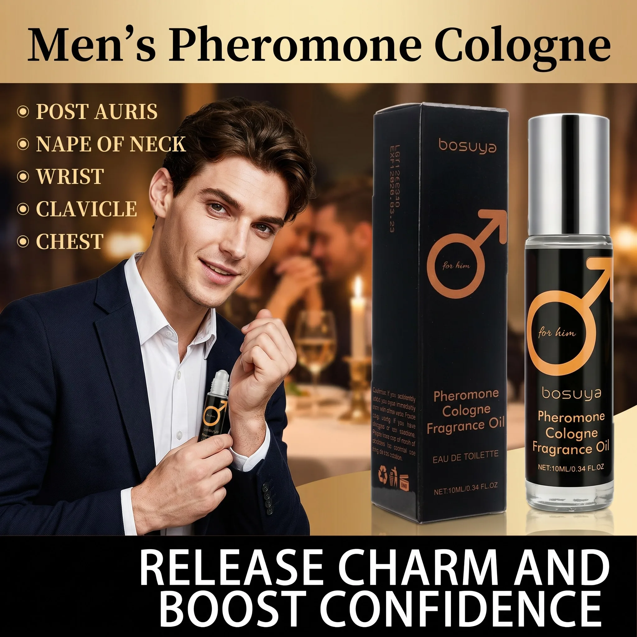 Roll-On Pheromone Perfume Fresh and Long-Lasting FragranceCharming Aroma Specially Designed for Men Suitable for DatingCouples
Roll-On Pheromone Perfume Fresh and Long-Lasting FragranceCharming Aroma Specially Designed for Men Suitable for DatingCouples