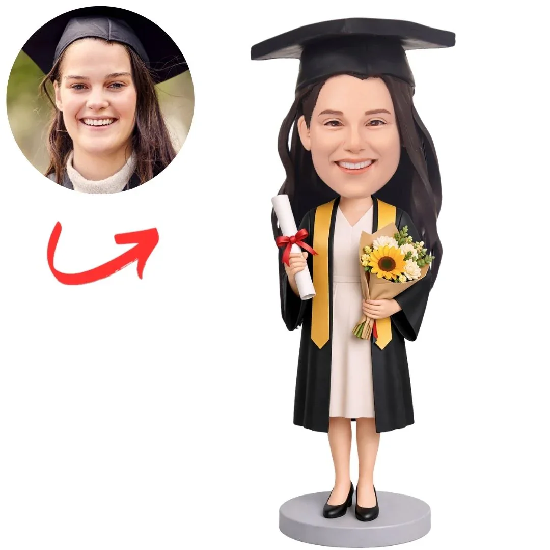 Personalized Graduation Bobblehead Custom Graduate Figurine from Photo, Handmade Graduation Gift with Cap and Gown
Personalized Graduation Bobblehead Custom Graduate Figurine from Photo, Handmade Graduation Gift with Cap and Gown