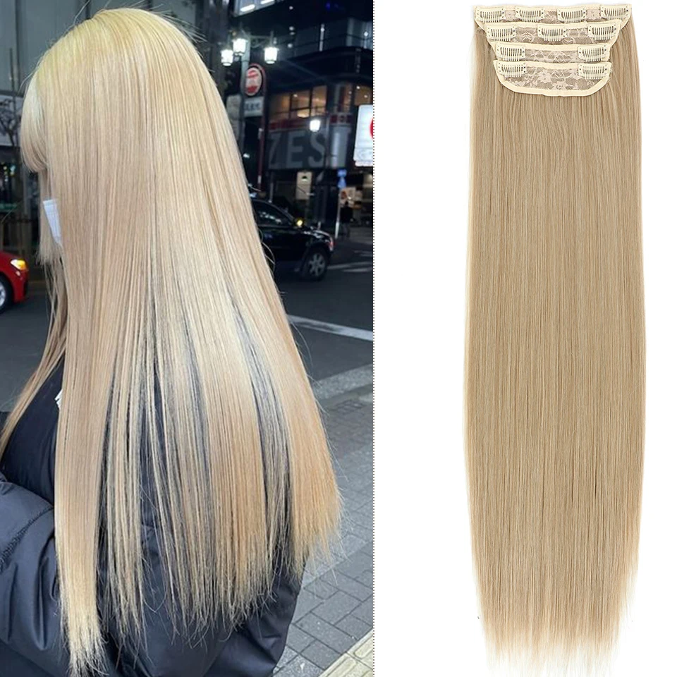 Colored Blonded Clip In Hair Extensions 4Pcs/lot Heat Resistant Soft Natural Bio Human-Like Matte Shade Straight Women Hairpiece
Colored Blonded Clip In Hair Extensions 4Pcs/lot Heat Resistant Soft Natural Bio Human-Like Matte Shade Straight Women Hairpiece