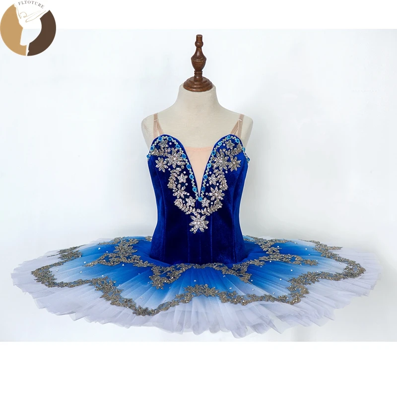 FLTOTURE 10 Layers Velvet Ballet Blue Tutu Custom Made Women Performance Blue Bird Tutus For Sale
FLTOTURE 10 Layers Velvet Ballet Blue Tutu Custom Made Women Performance Blue Bird Tutus For Sale