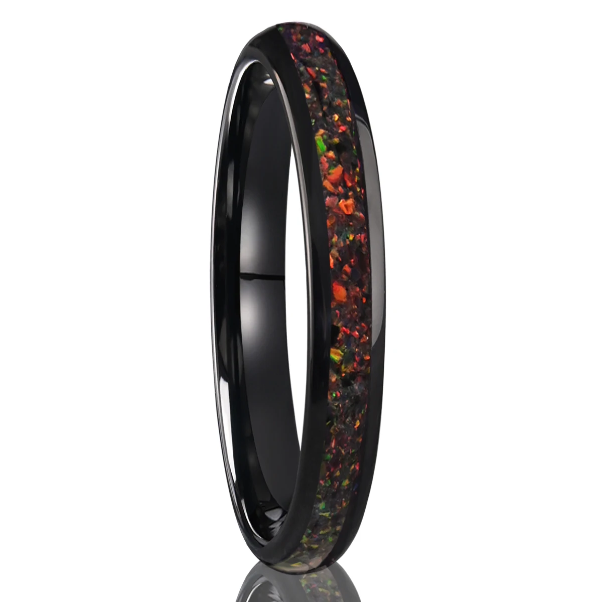 Tungsten red opal women's thin ring, 4mm wide, promise rings, women's wedding rings, women's opal rings, anniversary rings
Tungsten red opal women's thin ring, 4mm wide, promise rings, women's wedding rings, women's opal rings, anniversary rings