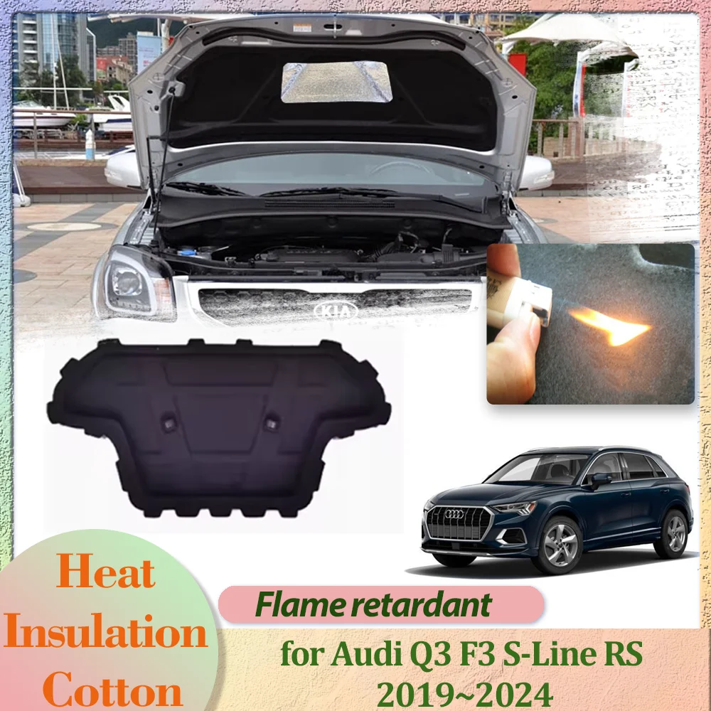 Car Hood Engine Cover for Audi Q3 F3 S-Line RS 2019~2024 2020 2021 Insulation Liner Cotton Pad Soundproof Heat Mat Accessories
Car Hood Engine Cover for Audi Q3 F3 S-Line RS 2019~2024 2020 2021 Insulation Liner Cotton Pad Soundproof Heat Mat Accessories