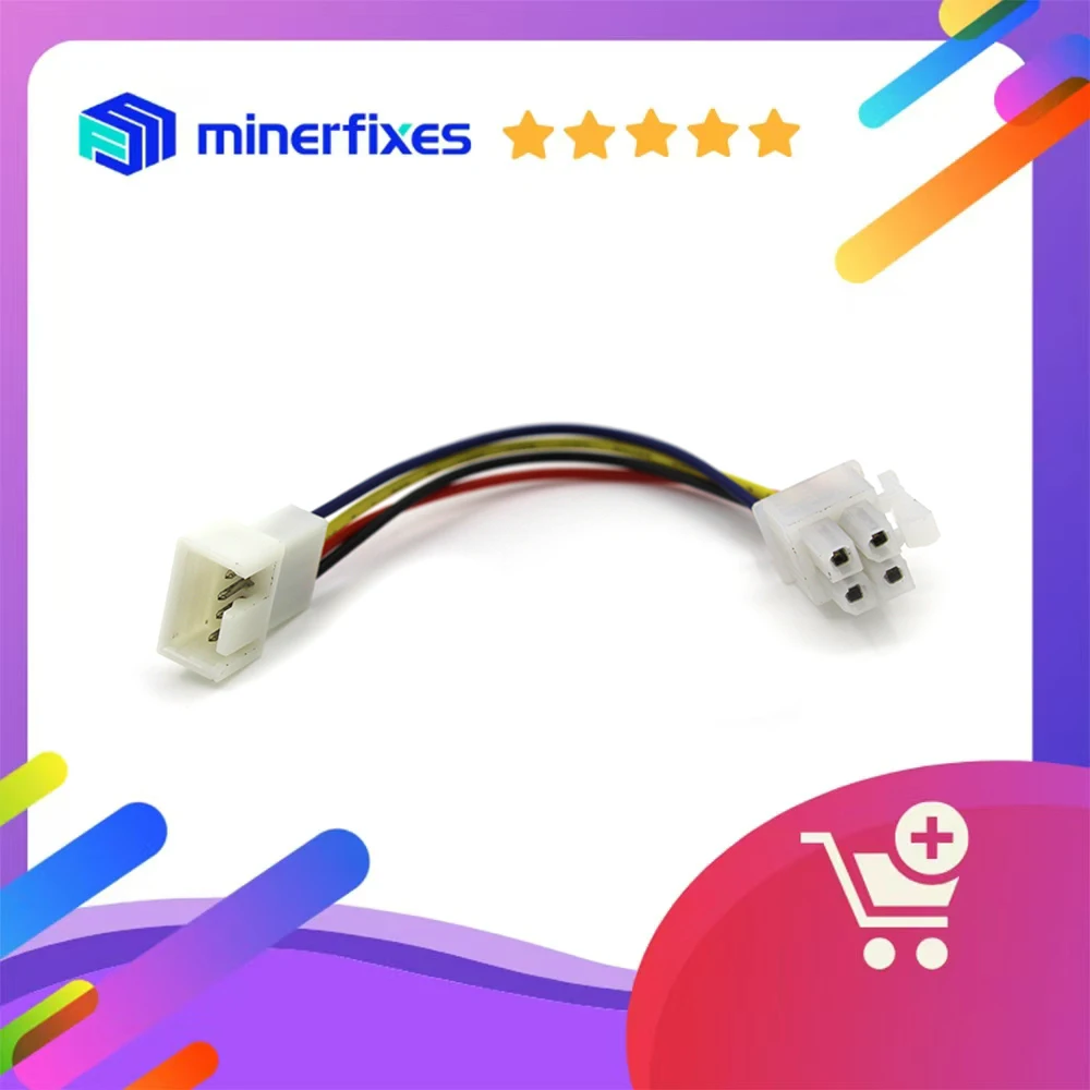 4PCS Antminer fan adapter cable Convenient conversion and quick integration for Antminer S19K pro miners
4PCS Antminer fan adapter cable Convenient conversion and quick integration for Antminer S19K pro miners