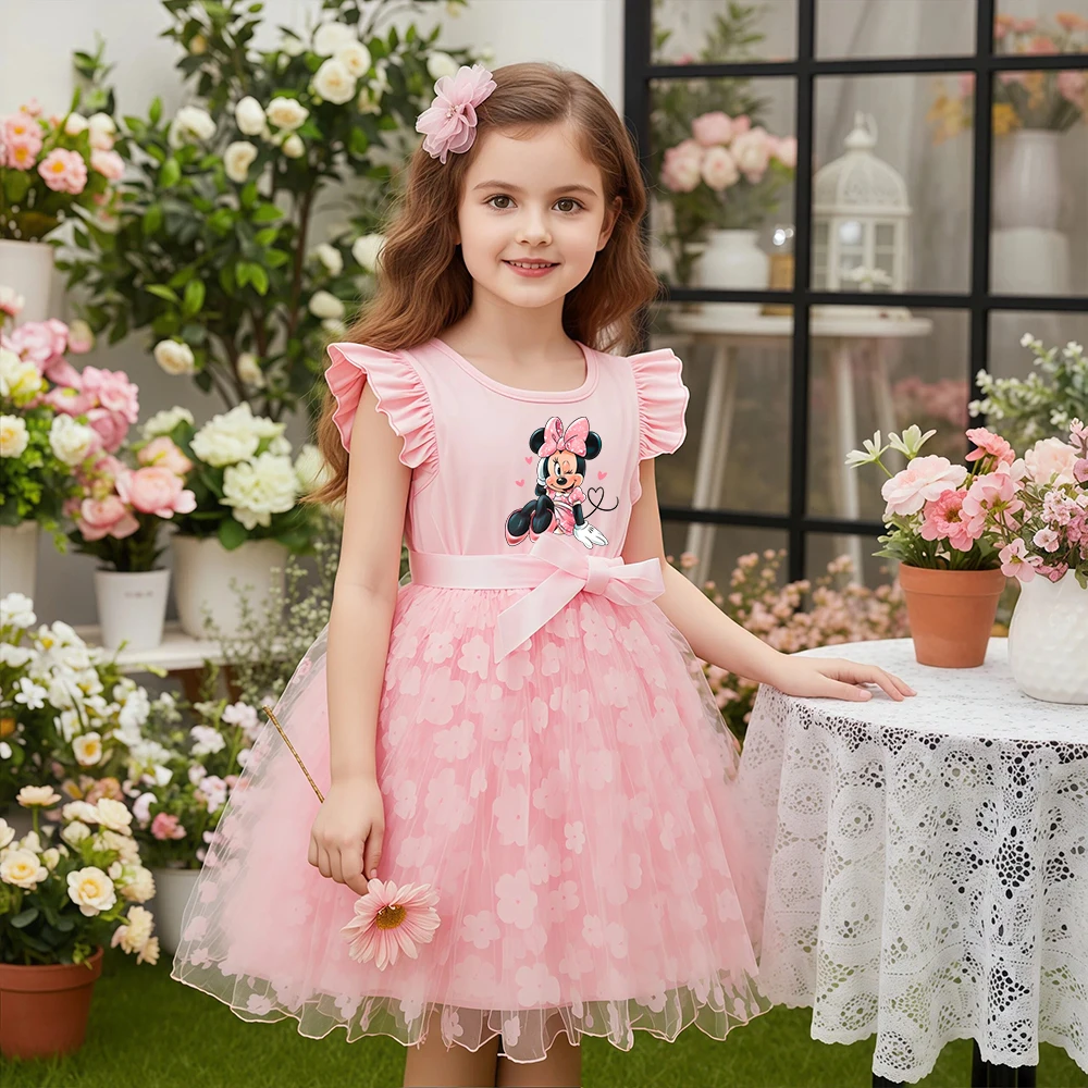 Летнее платье с Микки и Минни Маусом для детей, повседневная одежда, милое платье принцессы для маленьких девочек с 3D бабочками, юбки для детей 2-6 лет
Летнее платье с Микки и Минни Маусом для детей, повседневная одежда, милое платье принцессы для маленьких девочек с 3D бабочками, юбки для детей 2-6 лет