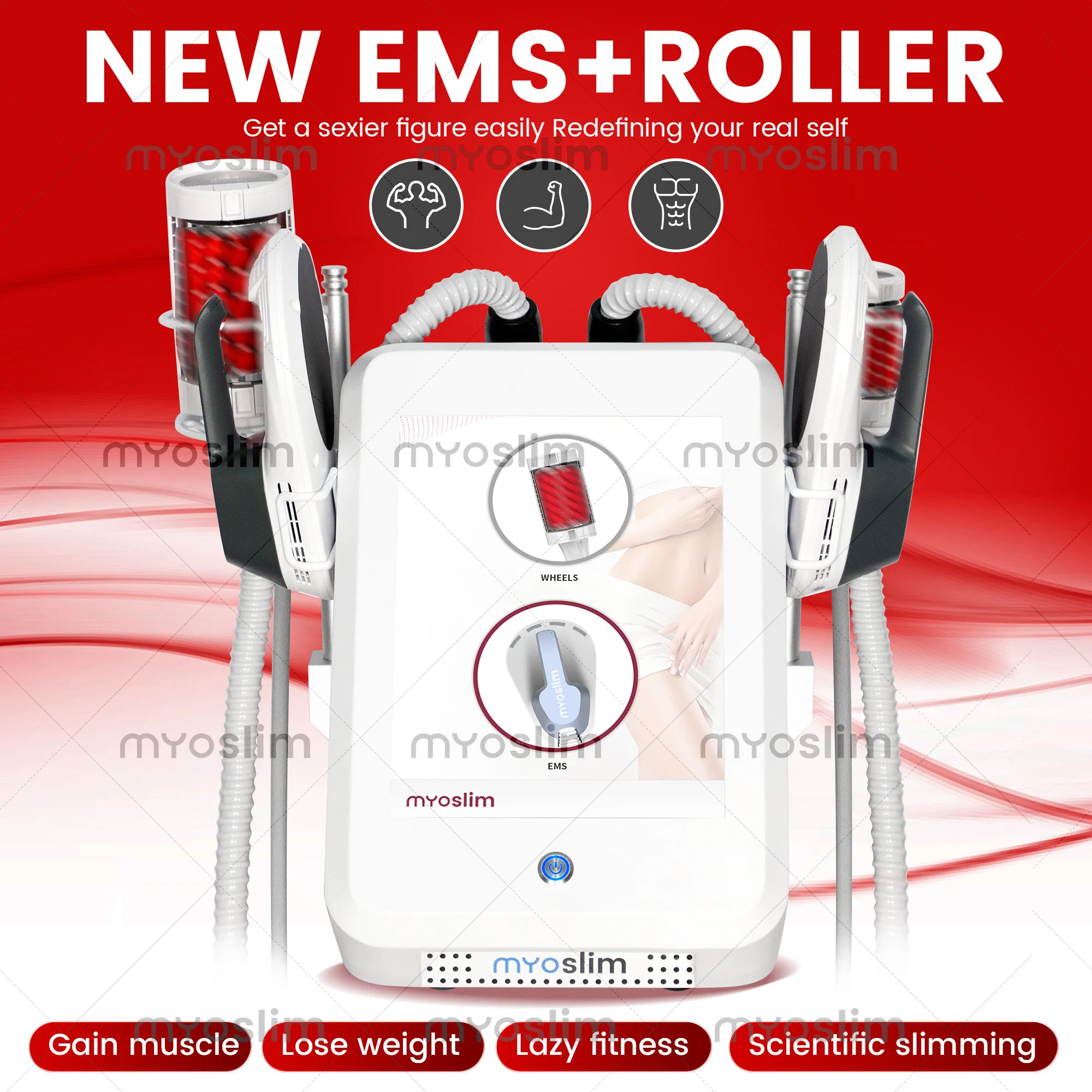 Аппарат Myoslim 6500W 15 Тес для RF-лифтинга и коррекции фигуры, стимулятор мышц тазового дна, роликовый массажер для похудения
Аппарат Myoslim 6500W 15 Тес для RF-лифтинга и коррекции фигуры, стимулятор мышц тазового дна, роликовый массажер для похудения