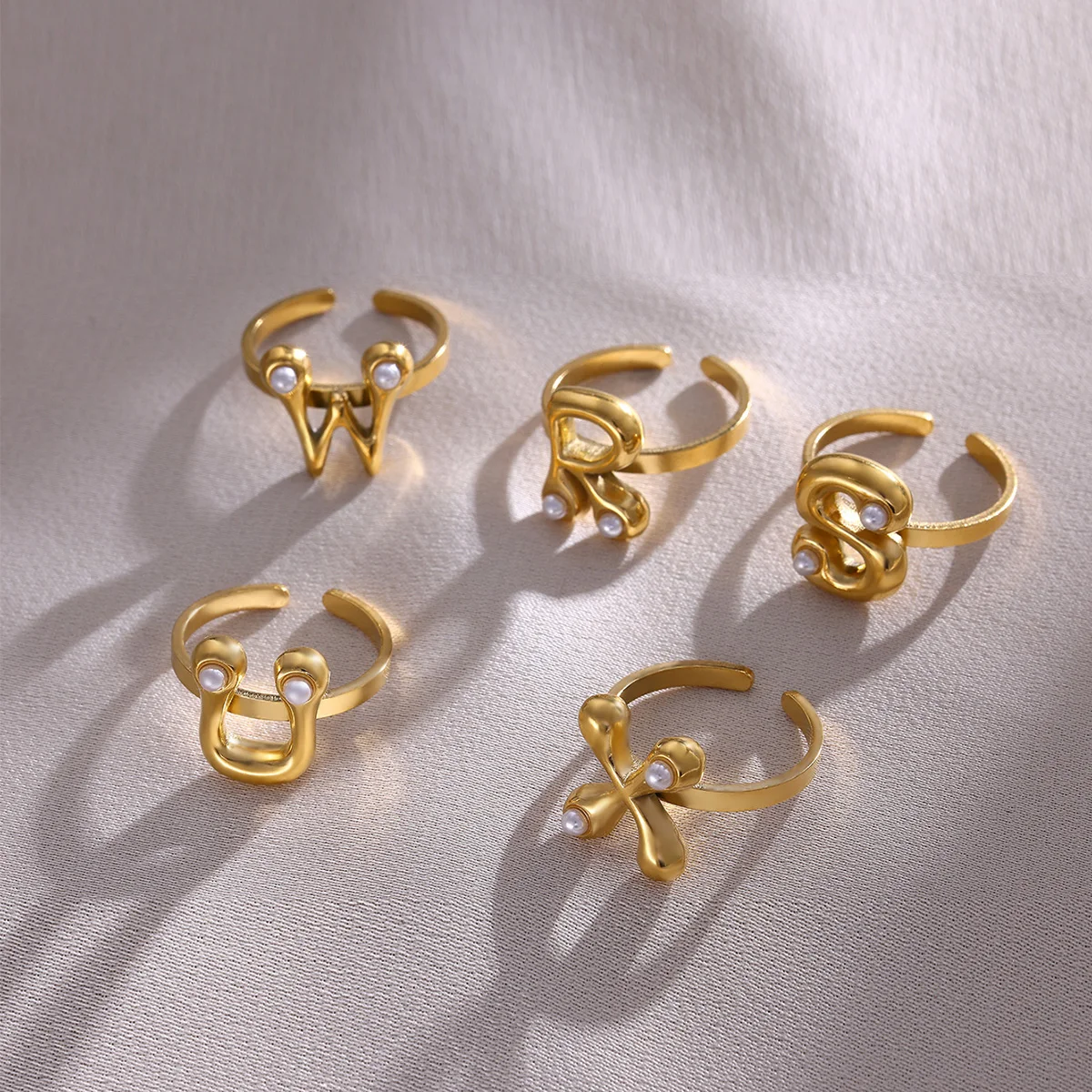 3D Bubble Initial Letter Ring For Women Gold Color Stainless Steel Open Rings Exquisite A-Z Pearl Anillos Jewelry Birthday Gift
3D Bubble Initial Letter Ring For Women Gold Color Stainless Steel Open Rings Exquisite A-Z Pearl Anillos Jewelry Birthday Gift