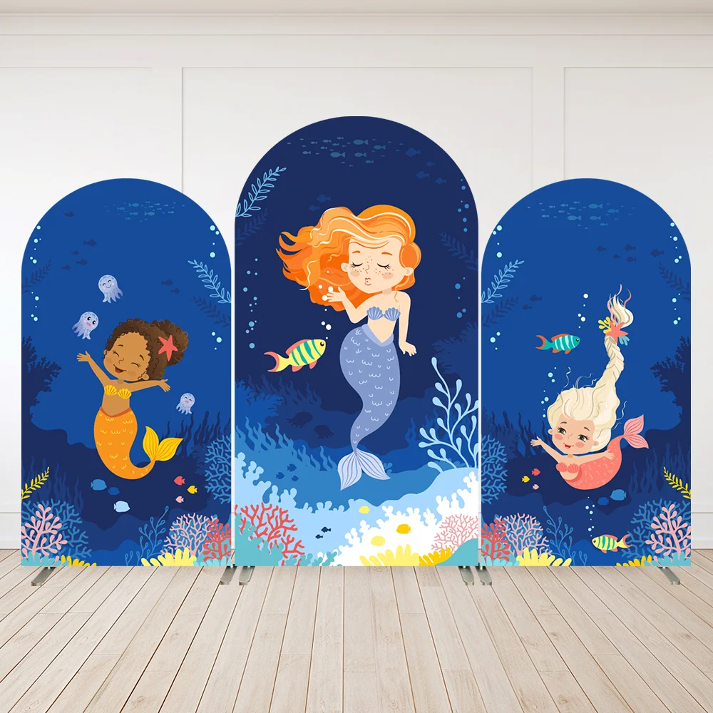 Underwater Marine life of a coral reef Mermaid Birthday Arch Backdrop Cover Girls Baby Shower Arched Wall Panels Banner
Underwater Marine life of a coral reef Mermaid Birthday Arch Backdrop Cover Girls Baby Shower Arched Wall Panels Banner