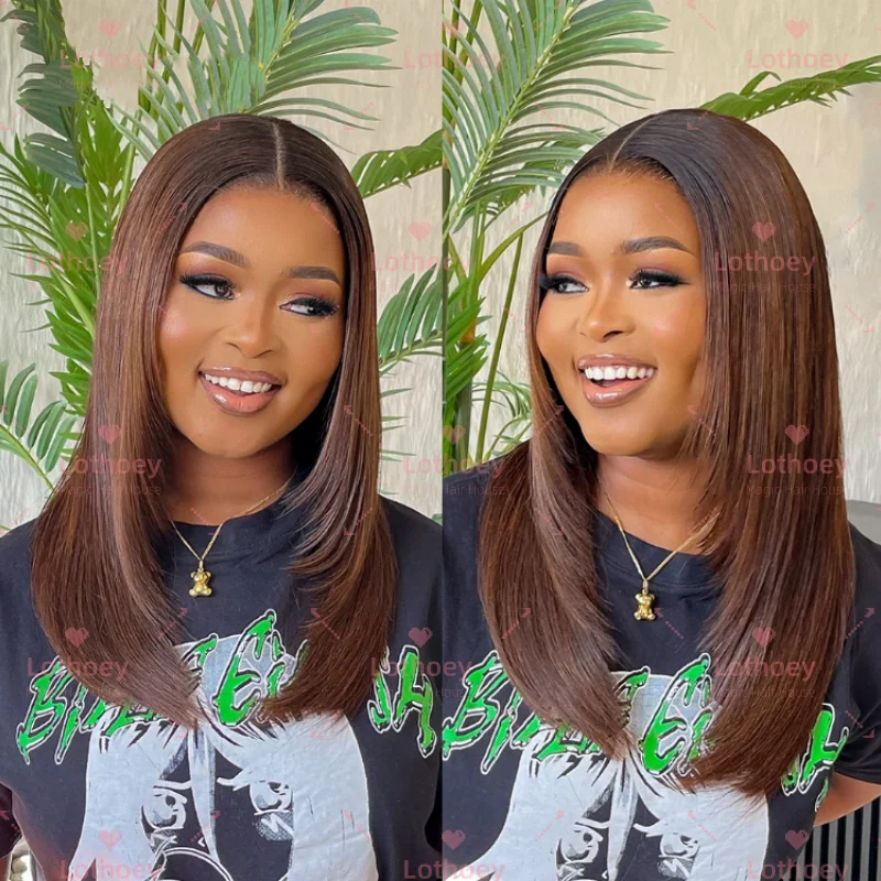 Bob Wigs Human Hair Ombre Brown Colored Bob Human Hair Wig Lace Frontal Glueless Wigs Human Hair silk base wig for women daily
Bob Wigs Human Hair Ombre Brown Colored Bob Human Hair Wig Lace Frontal Glueless Wigs Human Hair silk base wig for women daily