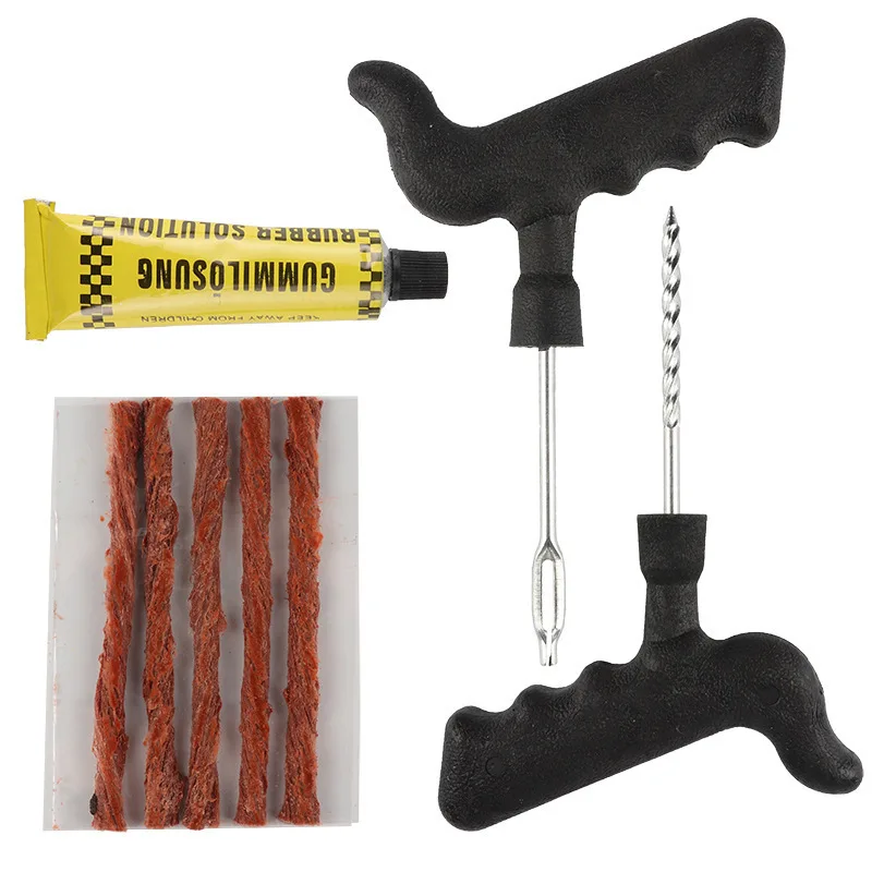 Car Tyre Puncture Studding Plug Set Motorcycle Truck Vacuum Tire Repair Tool Kit with Rubber Strips Tubeless Repair Tool
Car Tyre Puncture Studding Plug Set Motorcycle Truck Vacuum Tire Repair Tool Kit with Rubber Strips Tubeless Repair Tool