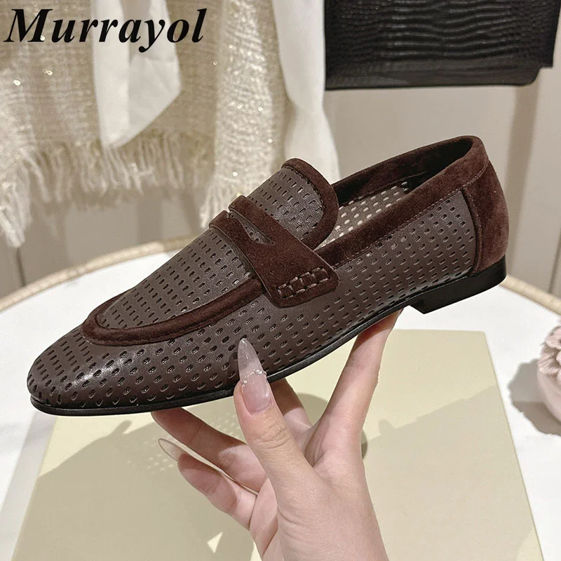 Lazy Loafers Women Real Leather Hollow Outs Flat Shoes Spring Summer Deep Mouth Comfortable Casual Versatile Single Shoes 2026
Lazy Loafers Women Real Leather Hollow Outs Flat Shoes Spring Summer Deep Mouth Comfortable Casual Versatile Single Shoes 2026