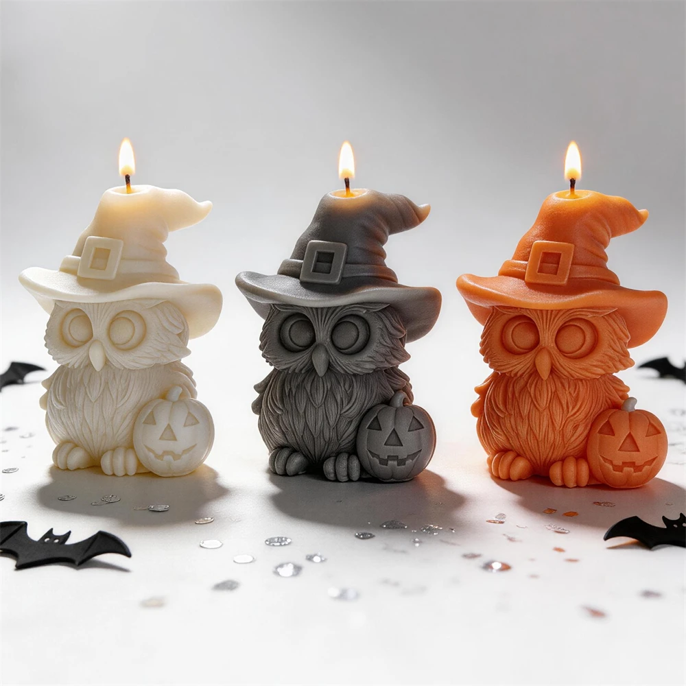 Cute Halloween Owl Silicone Mold Halloween Party Pumpkin Soy Wax Candle Mold Haunted House Resin Plaster Soap Silicone Mould
Cute Halloween Owl Silicone Mold Halloween Party Pumpkin Soy Wax Candle Mold Haunted House Resin Plaster Soap Silicone Mould