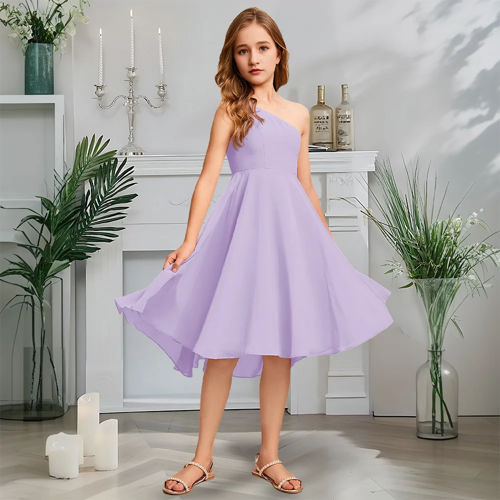 Luxurious A-Line Junior Bridesmaid Dress Twilight Rose Flower Girl Dress One Shoulder Asymmetrical Chiffon Floor-Length Garden
Luxurious A-Line Junior Bridesmaid Dress Twilight Rose Flower Girl Dress One Shoulder Asymmetrical Chiffon Floor-Length Garden