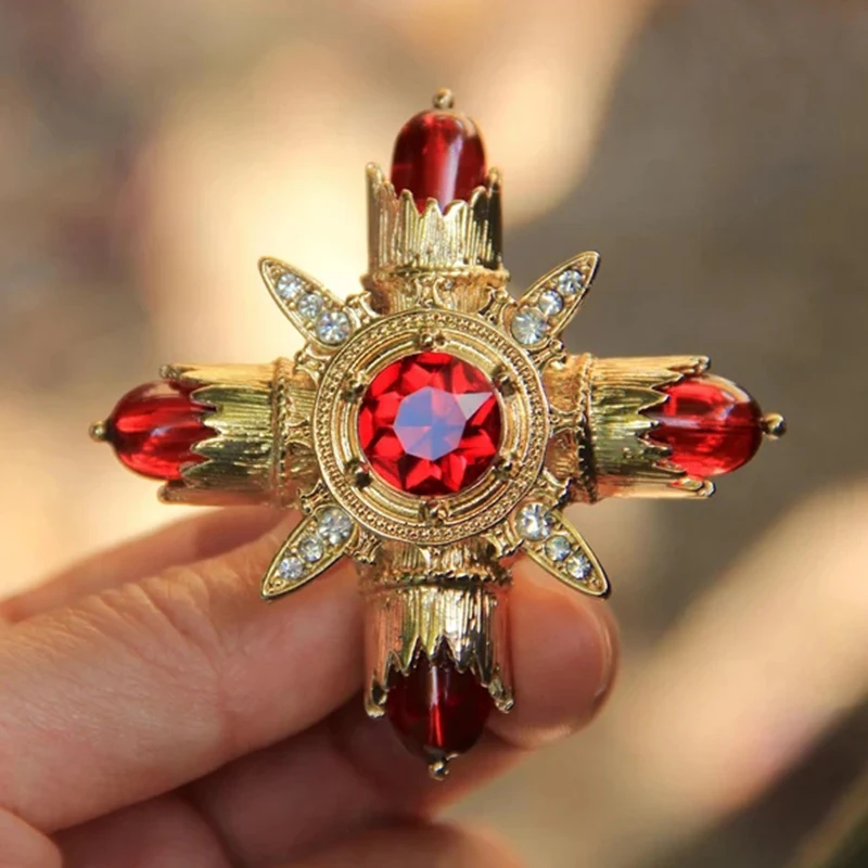 Art Deco Jewelry Accessories Broches Pin Corsage Vintage Crystal Rhinestone Baroque Cross Knight Star Ruby Red Brooch for Women
Art Deco Jewelry Accessories Broches Pin Corsage Vintage Crystal Rhinestone Baroque Cross Knight Star Ruby Red Brooch for Women