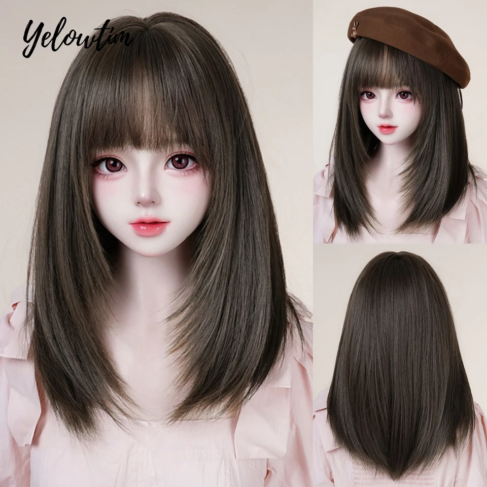 Synthetic Straight Layered Brown Black Wigs With Bangs High Density Natural Fake Hair Wig for Women Daily Cosplay Party Wigs
Synthetic Straight Layered Brown Black Wigs With Bangs High Density Natural Fake Hair Wig for Women Daily Cosplay Party Wigs