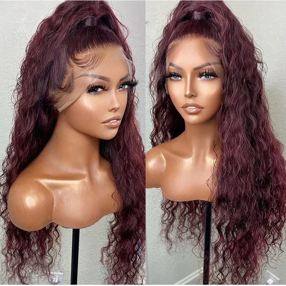 13x4 Deep Curly Lace Frontal Wig 99J Burgundy 13x6 Lace Front Wigs Red Colored HD Deep Wave Human Hair Wigs For Women
13x4 Deep Curly Lace Frontal Wig 99J Burgundy 13x6 Lace Front Wigs Red Colored HD Deep Wave Human Hair Wigs For Women