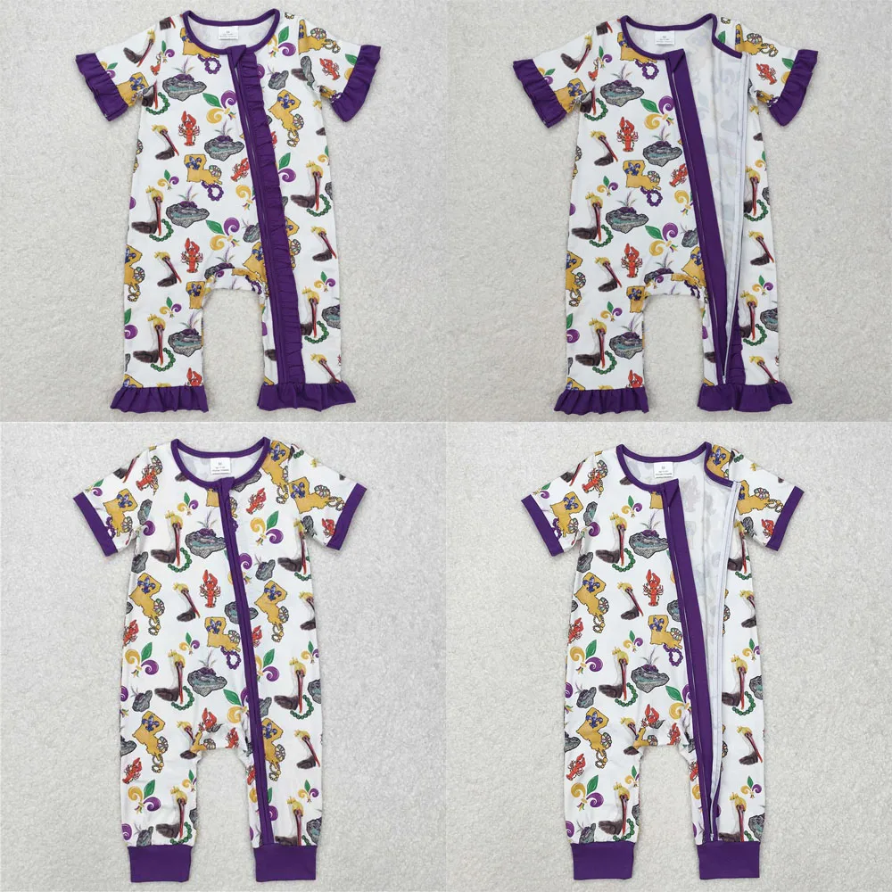 Wholesale hot sale newborn toddler western boutique jumpsuits Sibling Baby Infant Girls Boys Mardi Gras Bird Zip Rompers
Wholesale hot sale newborn toddler western boutique jumpsuits Sibling Baby Infant Girls Boys Mardi Gras Bird Zip Rompers