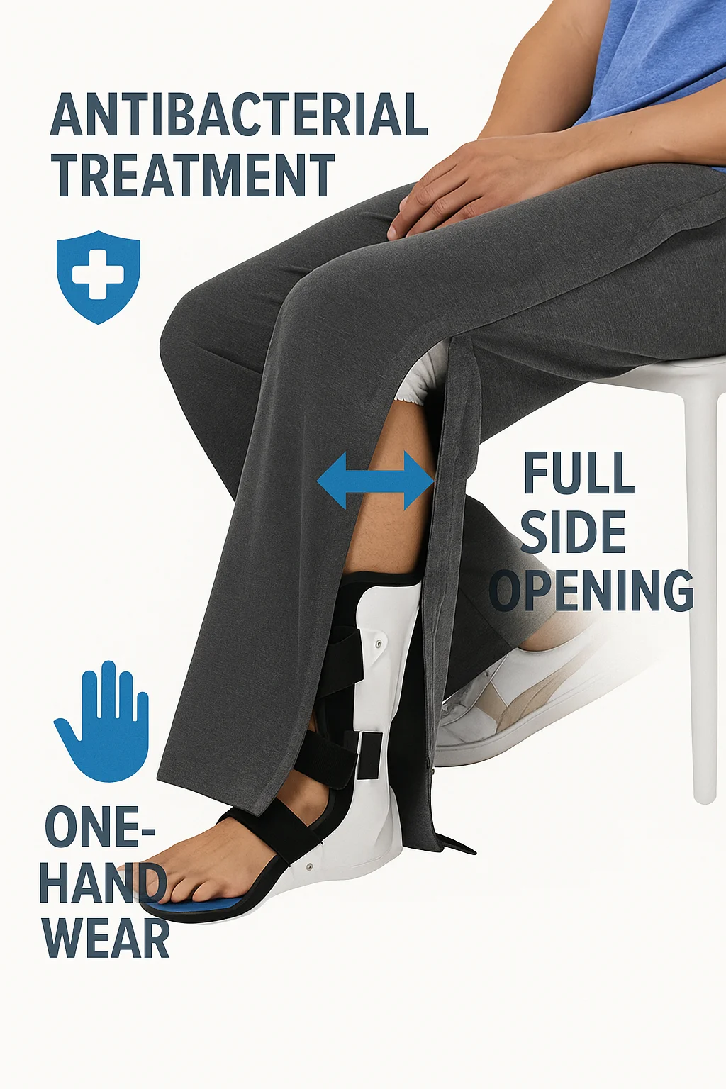 Men’s Pants – Full Side Snap & Velcro Opening, Antibacterial Breathable Fabric, post-Surgery Recovery Pants
Men’s Pants – Full Side Snap & Velcro Opening, Antibacterial Breathable Fabric, post-Surgery Recovery Pants