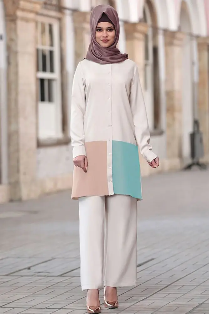 Sare Suit Powder-SURAH Hijab Clothing Muslim Fashion Casual Elegant Clothing 2'li Suit Trousers Tunic Dress
Sare Suit Powder-SURAH Hijab Clothing Muslim Fashion Casual Elegant Clothing 2'li Suit Trousers Tunic Dress