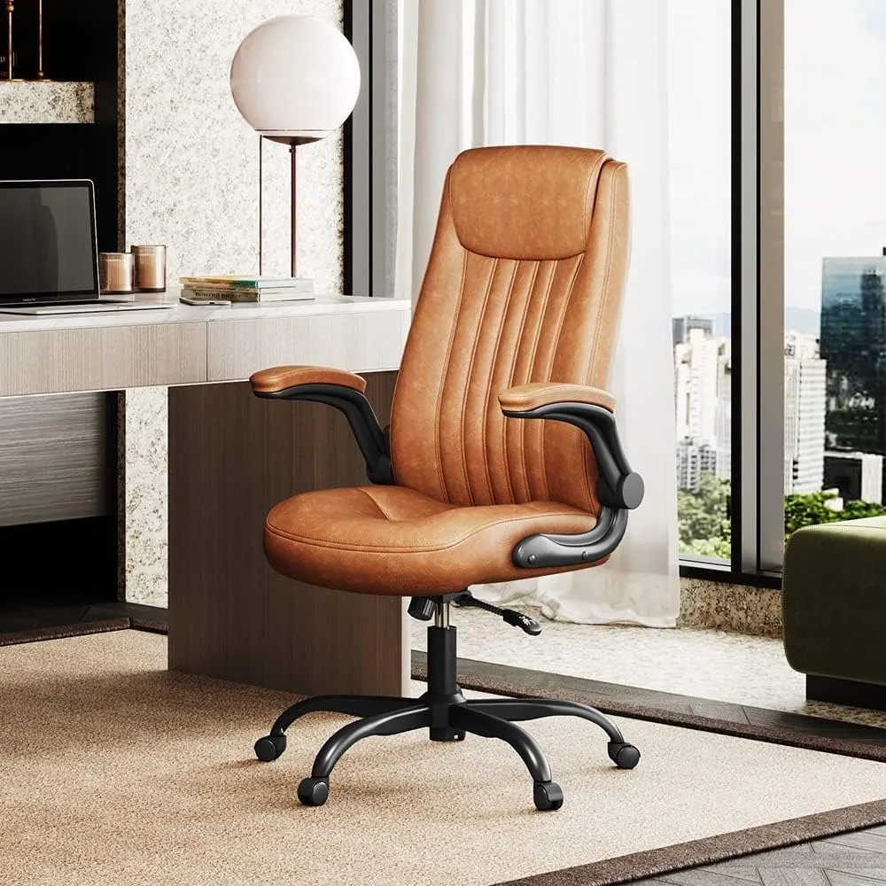 Executive Leather Home Office Chair with Footrest, High Back and Heavy Duty, Comfortable Big and Tall Ergonomic Desk Chair
Executive Leather Home Office Chair with Footrest, High Back and Heavy Duty, Comfortable Big and Tall Ergonomic Desk Chair