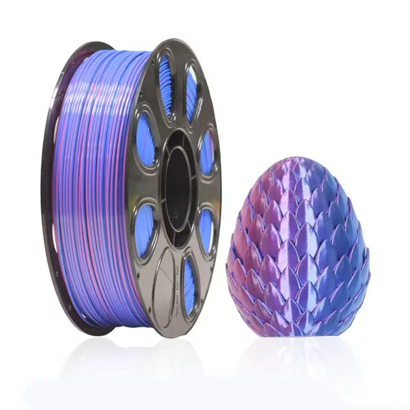 Silk PLA Filament 1.75mm Dual Color rose red blue 1KG, Shiny 3D Printer Filament Dimensional Accuracy +/- 0.05mm, 250 Spool
Silk PLA Filament 1.75mm Dual Color rose red blue 1KG, Shiny 3D Printer Filament Dimensional Accuracy +/- 0.05mm, 250 Spool