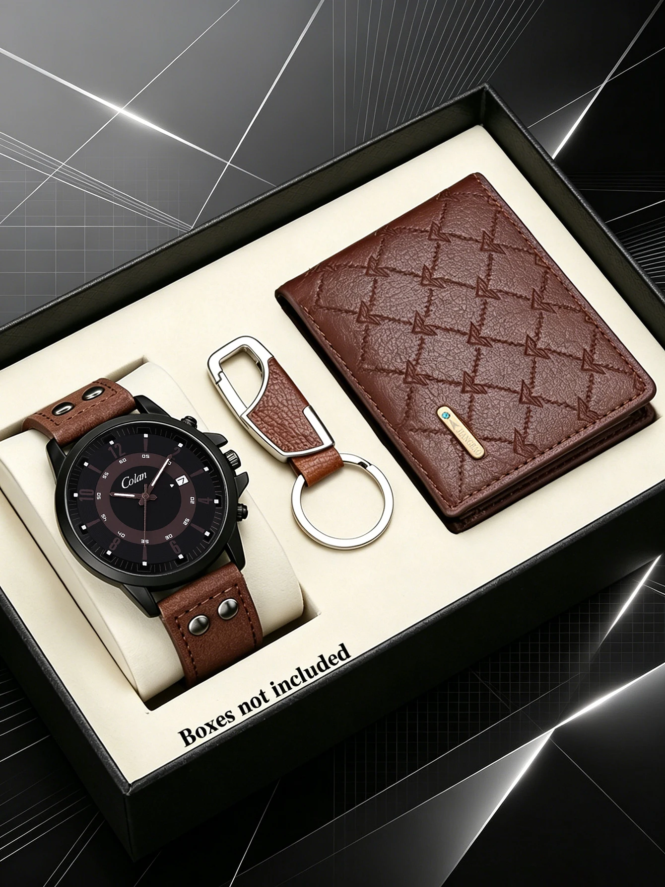 Men's PU Leather Quartz Watch Set with Keychain Wallet Calendar Function Daily Elegant Watch Perfect Gift for Holidays Birthdays
Men's PU Leather Quartz Watch Set with Keychain Wallet Calendar Function Daily Elegant Watch Perfect Gift for Holidays Birthdays